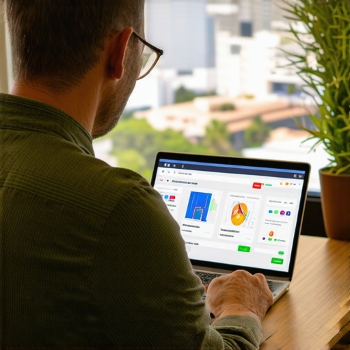 Person reviewing SEO metrics and structured data implementation for Mesa business