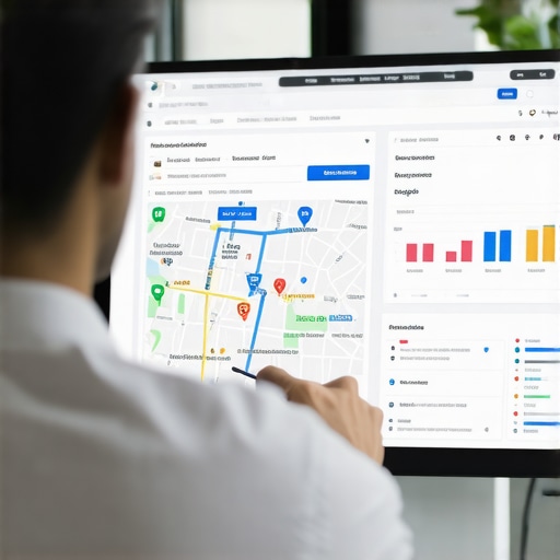 Mesa Business Owner Analyzing Local SEO Data Mesa business owner reviewing Google Maps SEO analytics and local data.