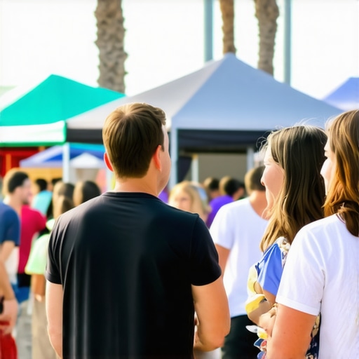 Mesa residents participating in a community event supporting local businesses.