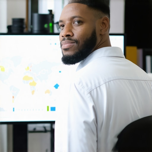 SEO professional analyzing Mesa local SEO data on multiple screens