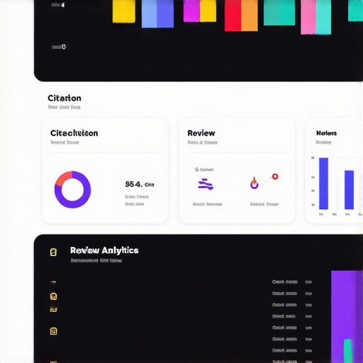 Screenshot of local SEO dashboard showing citation and review analytics