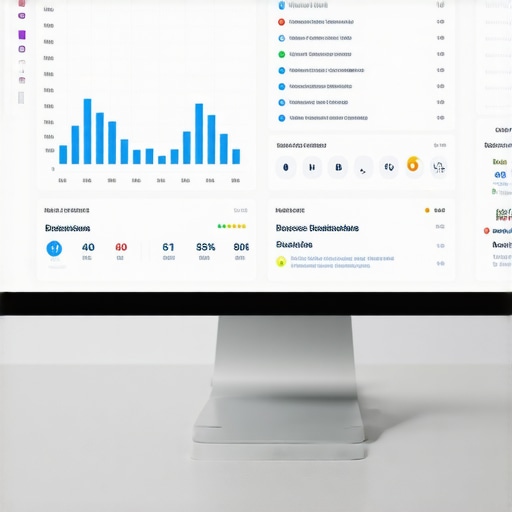 Dashboard showing local SEO metrics and ranking data for Mesa