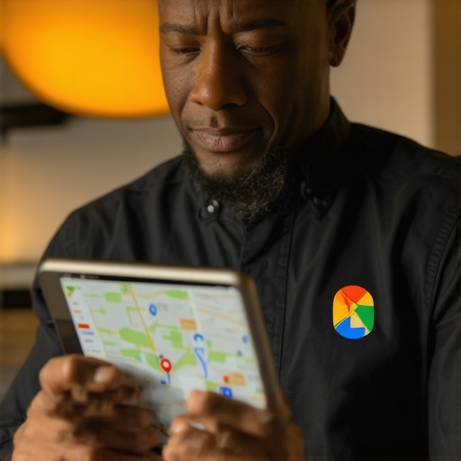 Mesa business owner responding to customer reviews on a tablet to improve Google Maps SEO