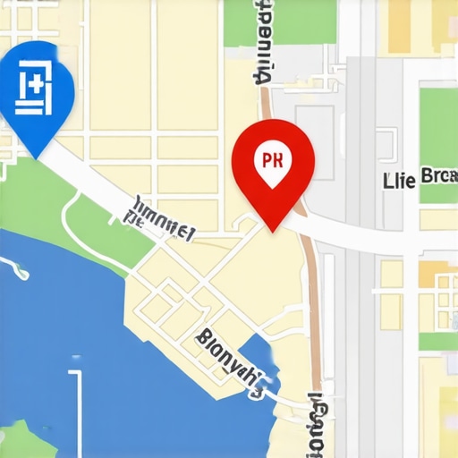 Map showing Mesa business location with SEO indicators