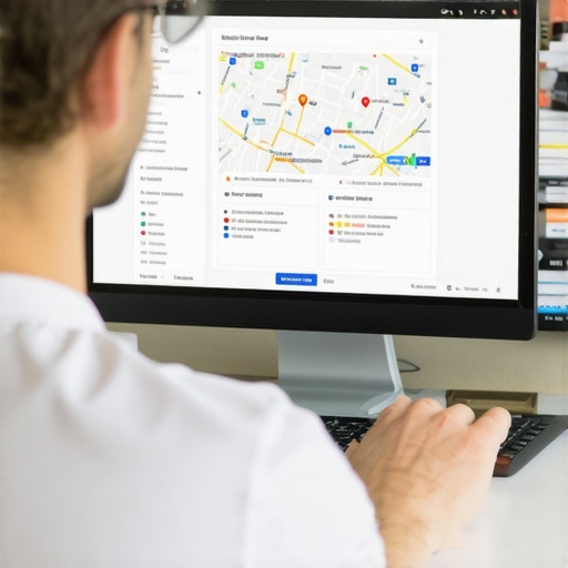 Business owner reviewing local SEO performance on a laptop in Mesa