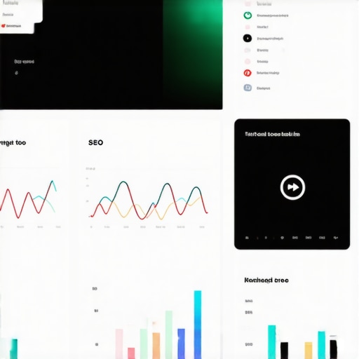 Screenshot of SEO analytics dashboard with maps and local ranking data.