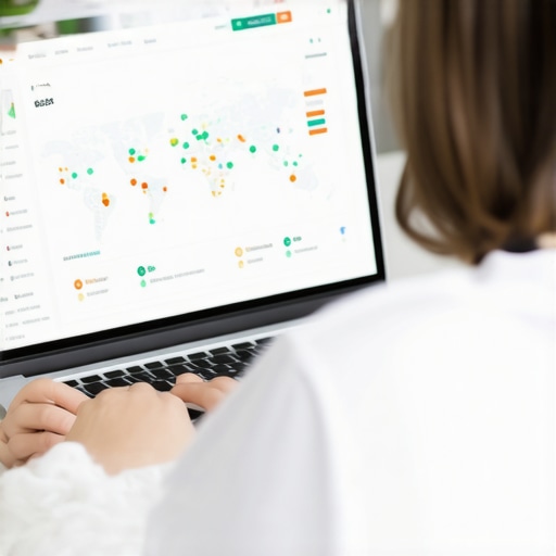 Person analyzing Mesa local SEO data with dashboard on laptop screen